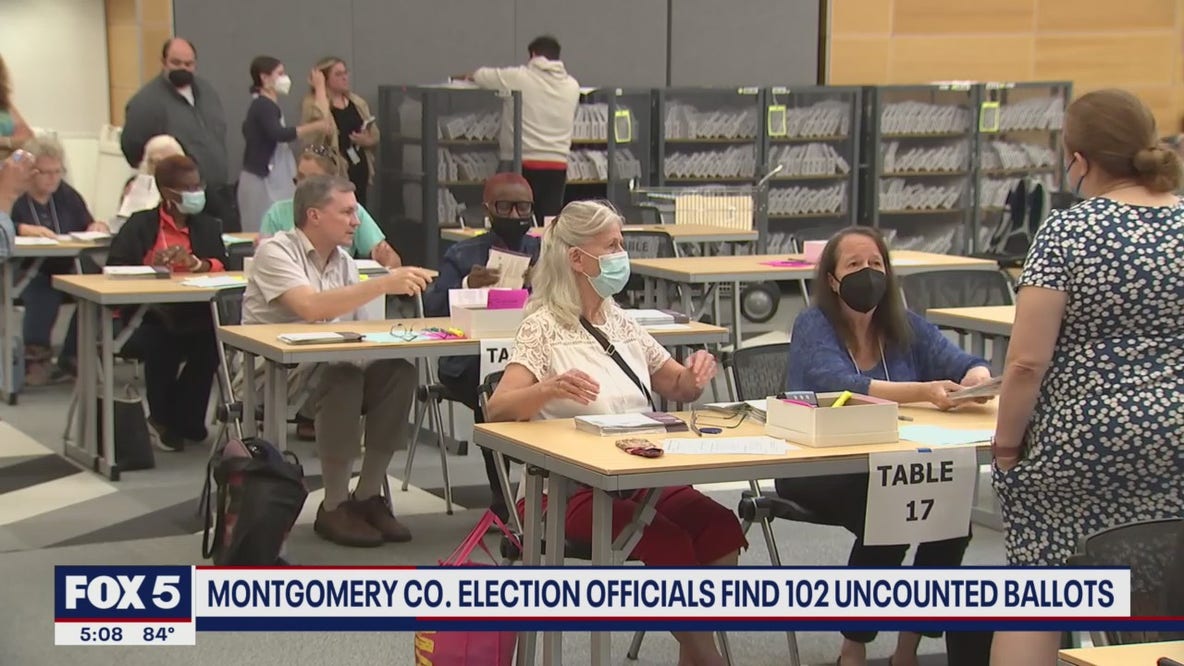 Election officials find 102 uncounted ballots in Montgomery Co. Executive race